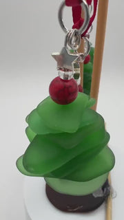 Etsy video 1834983835-1 | Handmade Sea Glass Christmas Tree Ornament - Caribbean Holiday Decor